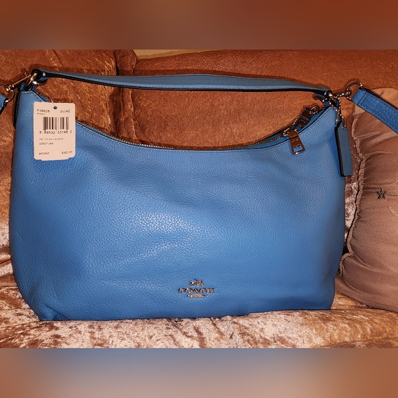 Coach NWT EASTWEST CELESTE CONVERTIBLE HOBO IN PEBBLE LEATHER - Picture 4 of 6